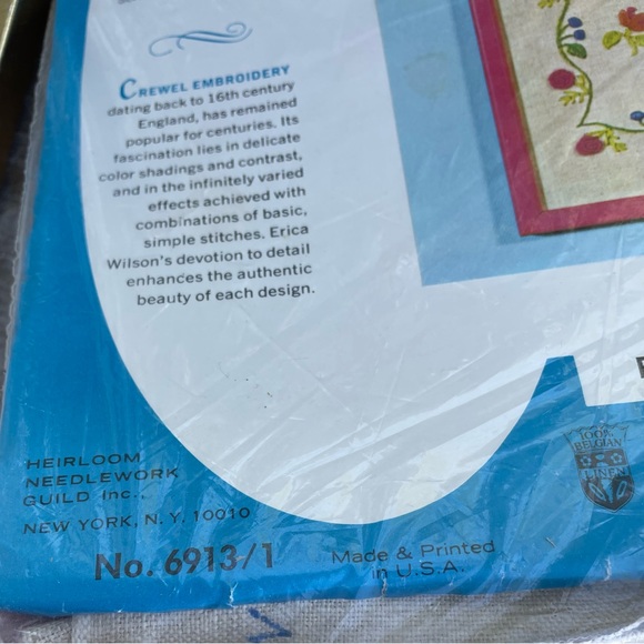 Vintage New Baby Sampler Crewel Kit Erica Wilson 6913 Nursery Decor Craft - Picture 5 of 6